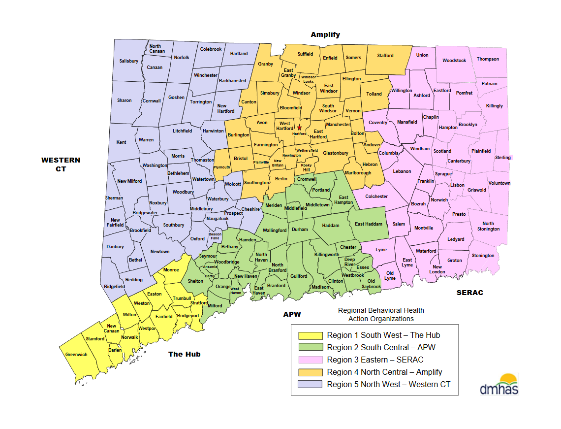 Map of CT RBHAO Regions